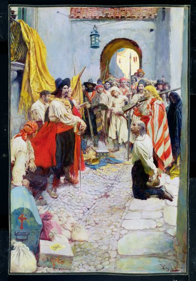 Extorting tribute from the citizens, or The sack of Carthagena, from 