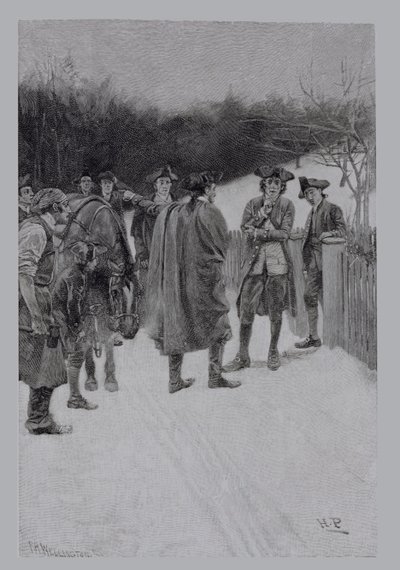 Paul Revere Bringing News to Sullivan, engraved by F.H. Wellington, illustration from 