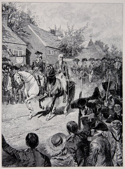 The Civil Procession Headed by General Washington and Governor Clinton by Howard Pyle