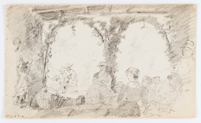 Untitled (Seated Figures and Musicians) by Howard Russell Butler