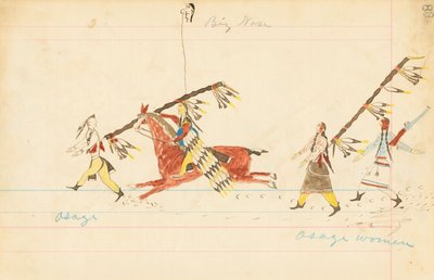 Osage, Big Nose, Osage Women, 1874-75 by Howling Wolf