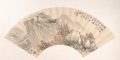 Landscape, dated 1885 by Hu Yuan
