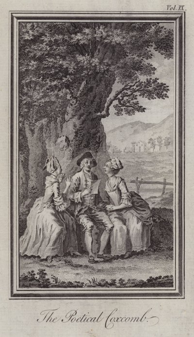 The Poetical Coxcomb by Hubert (after) Gravelot