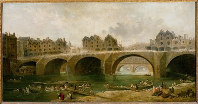 Demolition of the Houses on the Pont Notre-Dame by Hubert (circle of) Robert