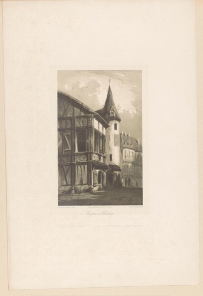 View of a House with Tower in Nuremberg (Fragments of Landscapes) by Hubert Clerget