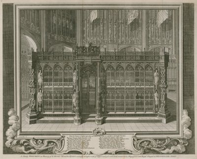 A Stately Monument in Memory of King Henry VII and His Queen by Hubert Francois Gravelot