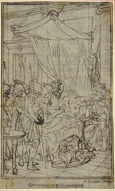 Study for an illustration in Tacitus "Tiberius, or The First Six Books of the Annals" Book II, Vol. 1 by Hubert Francois Gravelot