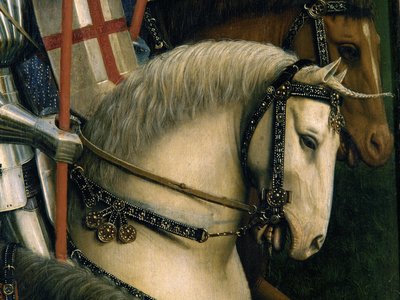 The Knights of Christ (detail) by Hubert & Jan van (1390 1441) Eyck
