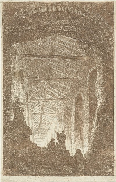 Antique Gallery (Les Soirées de Rome) (Roman Views) by Hubert Robert