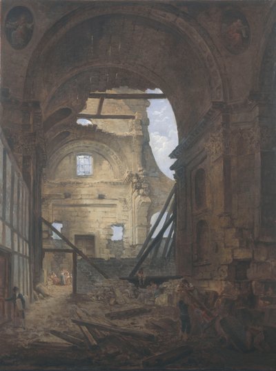 Church of the Sorbonne in Ruins by Hubert Robert