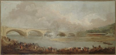 The Removal of the Centering of the Neuilly Bridge, September 22, 1772 by Hubert Robert