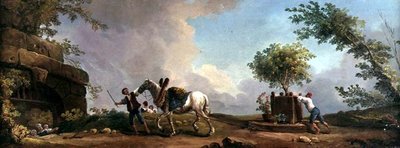 Gardeners Transporting an Orange Tree by Hubert Robert