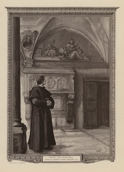 Monk and Madonna by Hubert von (after) Herkomer