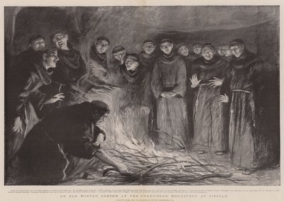 An Old Winter Custom at the Franciscan Monastery at Fiesole by Hubert von Herkomer