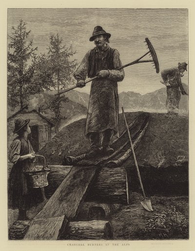 Charcoal Burners in the Alps by Hubert von Herkomer