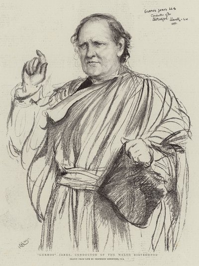 Gurnos Jones, Conductor of the Welsh Eisteddfod by Hubert von Herkomer
