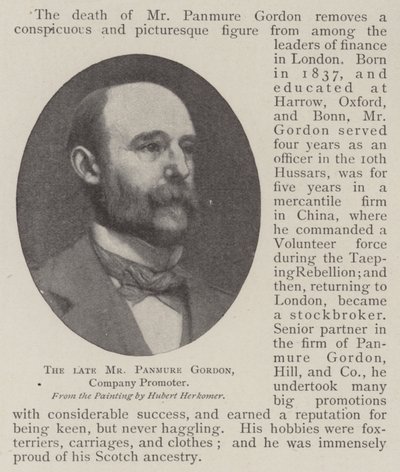 The Late Mr Panmure Gordon, Company Promoter by Hubert von Herkomer