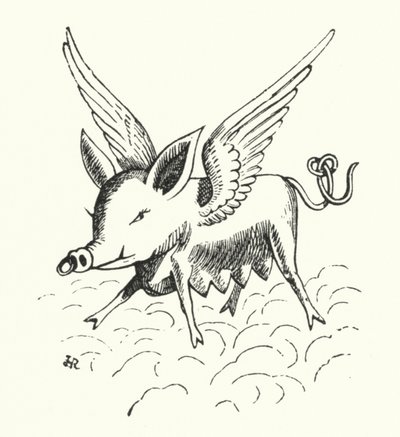 Flying pig by Hugh Rowley