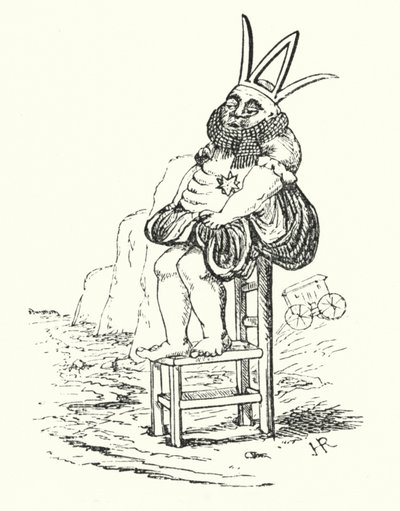 King Canute (lithograph) by Hugh Rowley