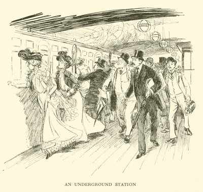 An Underground Station by Hugh Thomson