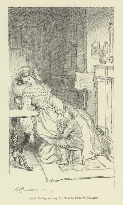 Illustration for Amos Barton by George Eliot by Hugh Thomson