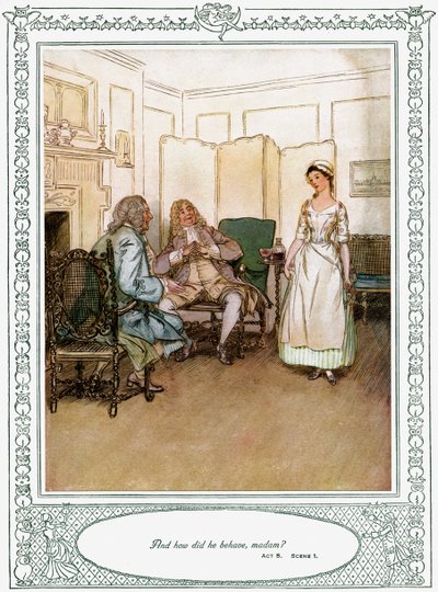 She Stoops to Conquer by Hugh Thomson
