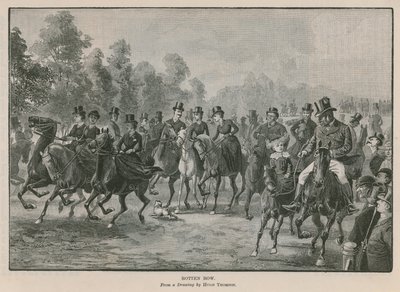 Rotten Row, Hyde Park, London by Hugh Thomson