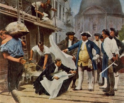 Friedrich Wilhelm I Builds Berlin by Hugo (after) Vogel