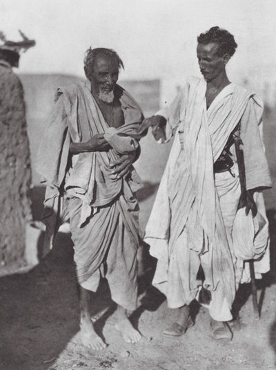 Africa: Bisharin men, Nubian desert by Hugo Adolf Bernatzik