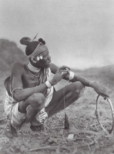 Africa: Dinka Bridegroom Bargaining for the Bridal Ornaments by Hugo Adolf Bernatzik