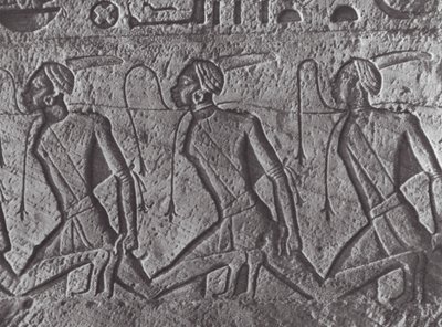 Africa: Egyptian relief, transport of prisoners, in Nubia by Hugo Adolf Bernatzik