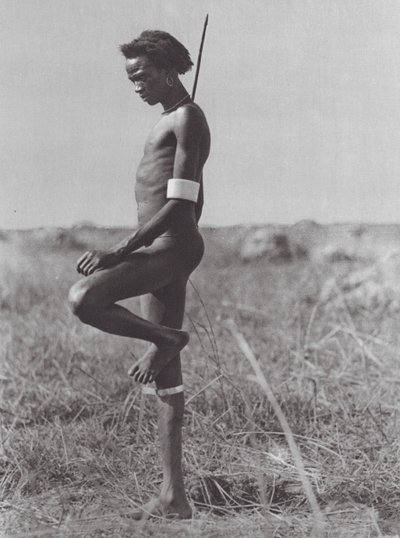 Africa: Nuer, resting position by Hugo Adolf Bernatzik