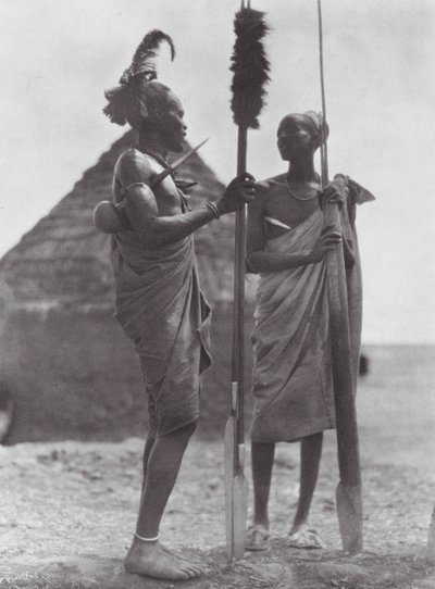 Africa: Shilluks in festival dress by Hugo Adolf Bernatzik