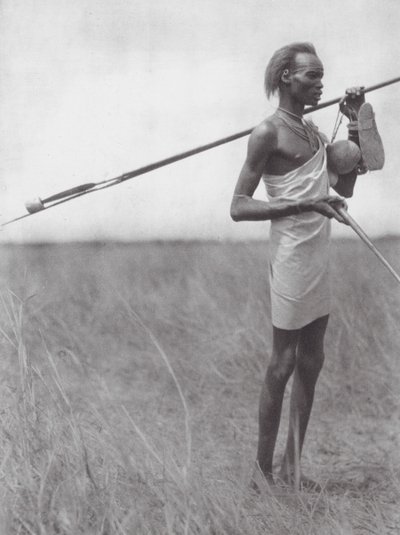Africa: Travelling Dinka Warrior by Hugo Adolf Bernatzik