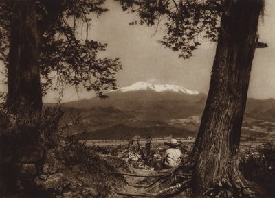 Mexico: Amecameca with Iztaccihuatl by Hugo Brehme