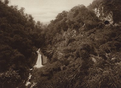Mexico: Atoyac, Waterfall by Hugo Brehme