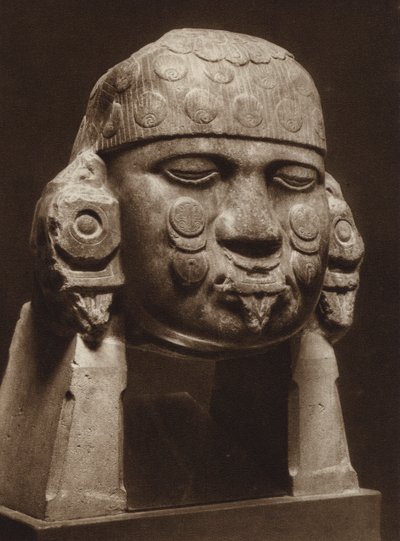 Mexico: Diorite Head of the Goddess Coyolxauhqui, National Museum by Hugo Brehme