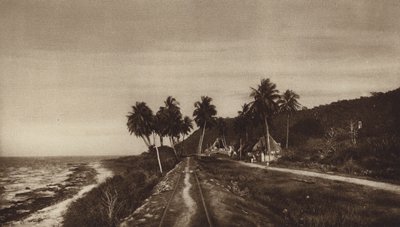 Mexico: Campeche, Street through Lerma by Hugo Brehme