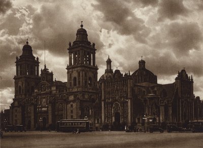 Mexico: Mexico City, The Cathedral by Hugo Brehme