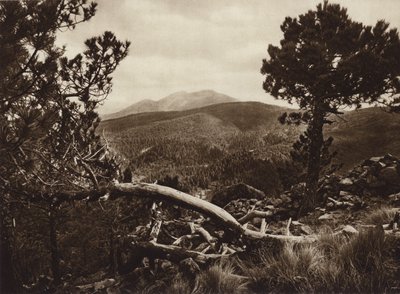 Mexico: El Ajusco, seen from San Miguel by Hugo Brehme