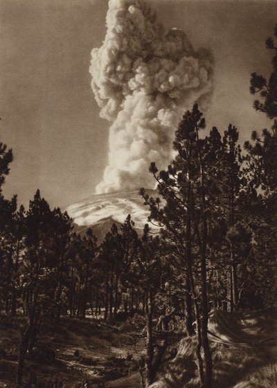 Mexico: Eruption of Popocatepetl, seen from Tlamacas by Hugo Brehme