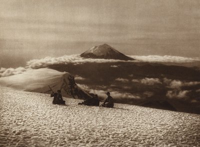 Mexico: Iztaccihuatl with view of Popocatepetl by Hugo Brehme