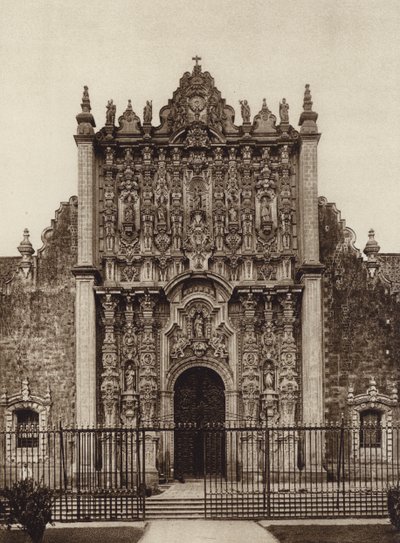 Mexico: Mexico City, Entrance to the sanctuary from the eastern part of the cathedral by Hugo Brehme