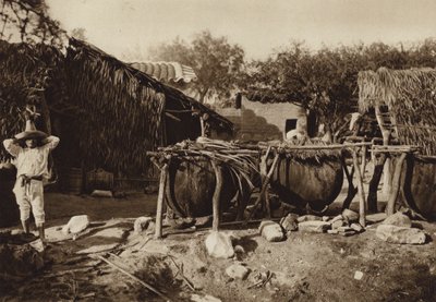 Mexico: Mezcal, Distillery of aguardiente by Hugo Brehme