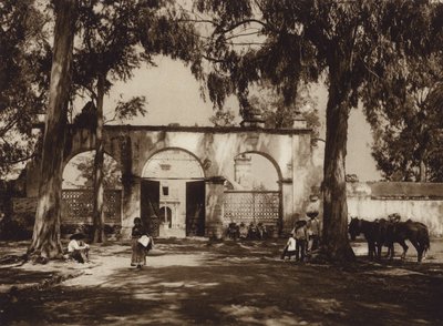 Mexico: Xochimilco, Church Entrance by Hugo Brehme