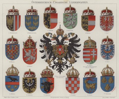 Coats of Arms of the Austro-Hungarian Empire by Hugo Gerard (after) Strohl