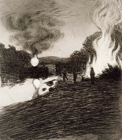 Midsummer Bonfires by Hugo Simberg