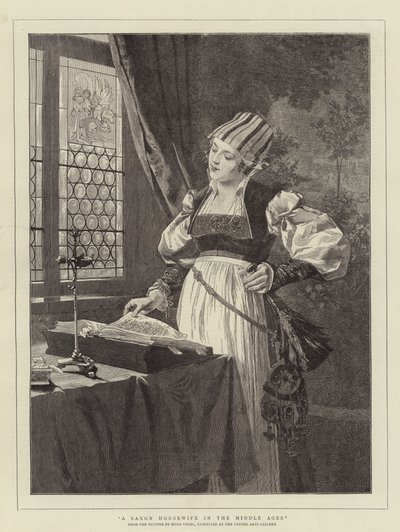 A Saxon Housewife in the Middle Ages by Hugo Vogel