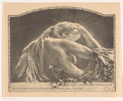 Depiction with Woman and Swallows by Huib Luns