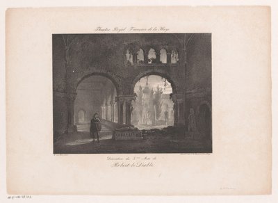 Stage Set for the Opera Robert le Diable by Huib van Hove Bz
